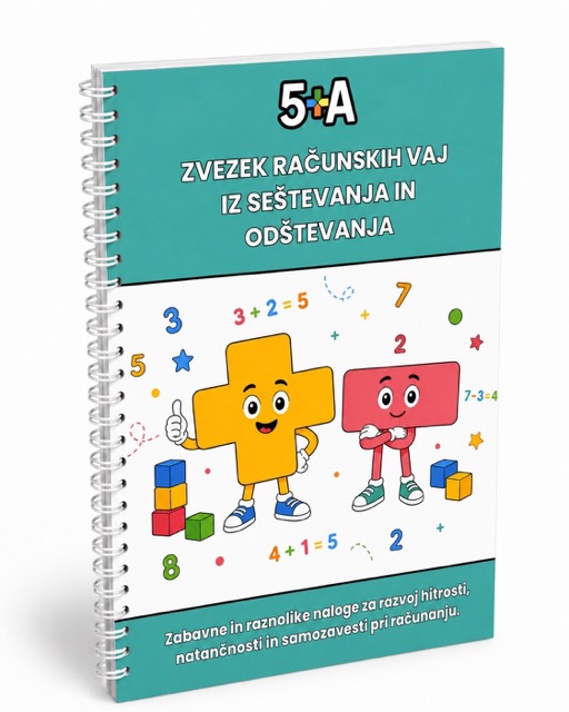 Delovni zvezek Seštevanje, odštevanje