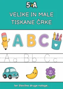 Zvezek VELIKE in MALE TISKANE ČRKE