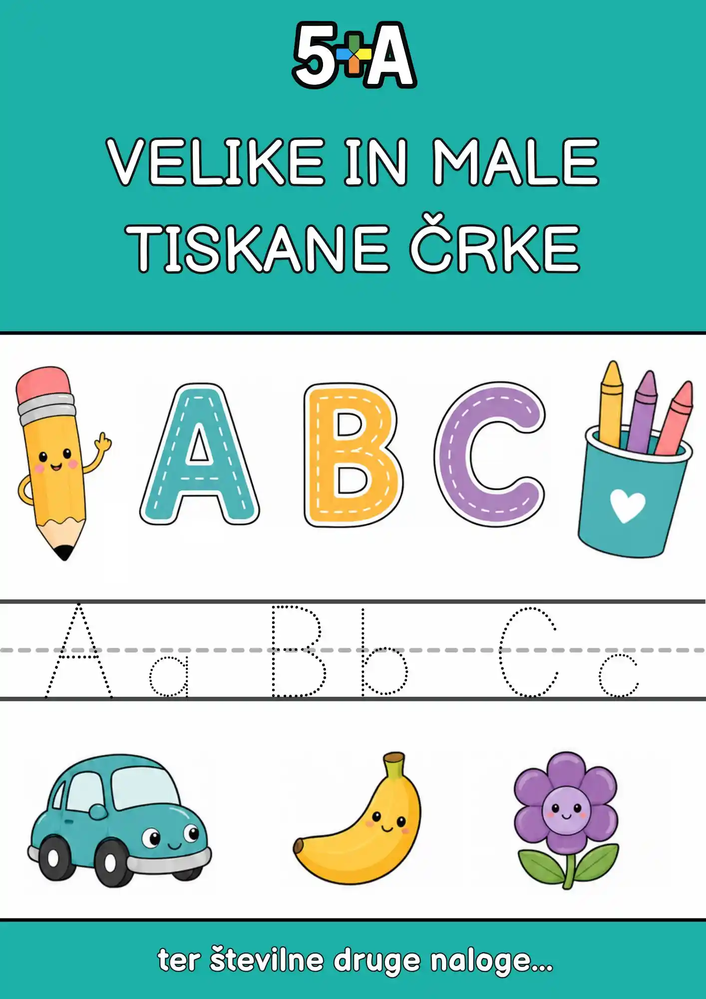 Zvezek VELIKE in MALE TISKANE ČRKE